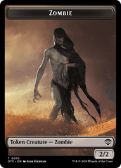 Zombie // Ox Warrior Double-Sided Token [Outlaws of Thunder Junction Commander Tokens] | L.A. Mood Comics and Games