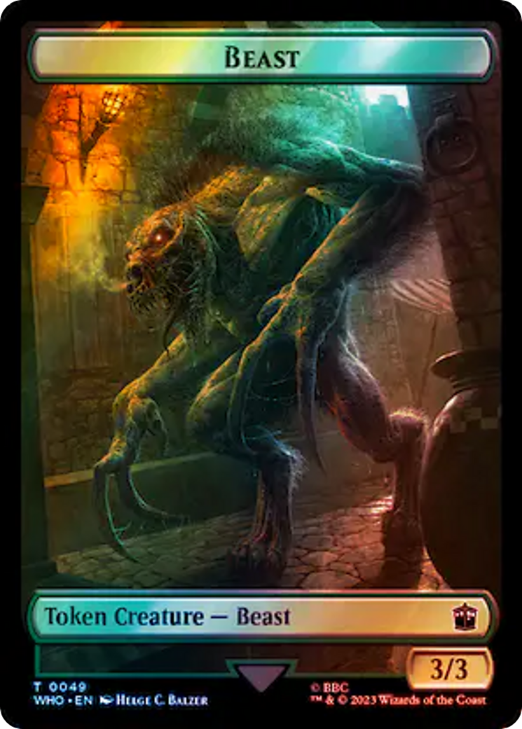 Copy // Beast Double-Sided Token (Surge Foil) [Doctor Who Tokens] | L.A. Mood Comics and Games