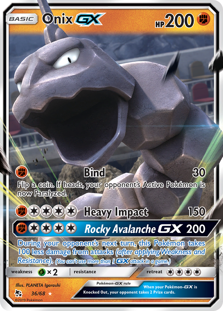 Onix GX (36/68) [Sun & Moon: Hidden Fates] | L.A. Mood Comics and Games