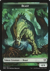 Beast // Saproling Double-Sided Token [Zendikar Rising Commander Tokens] | L.A. Mood Comics and Games