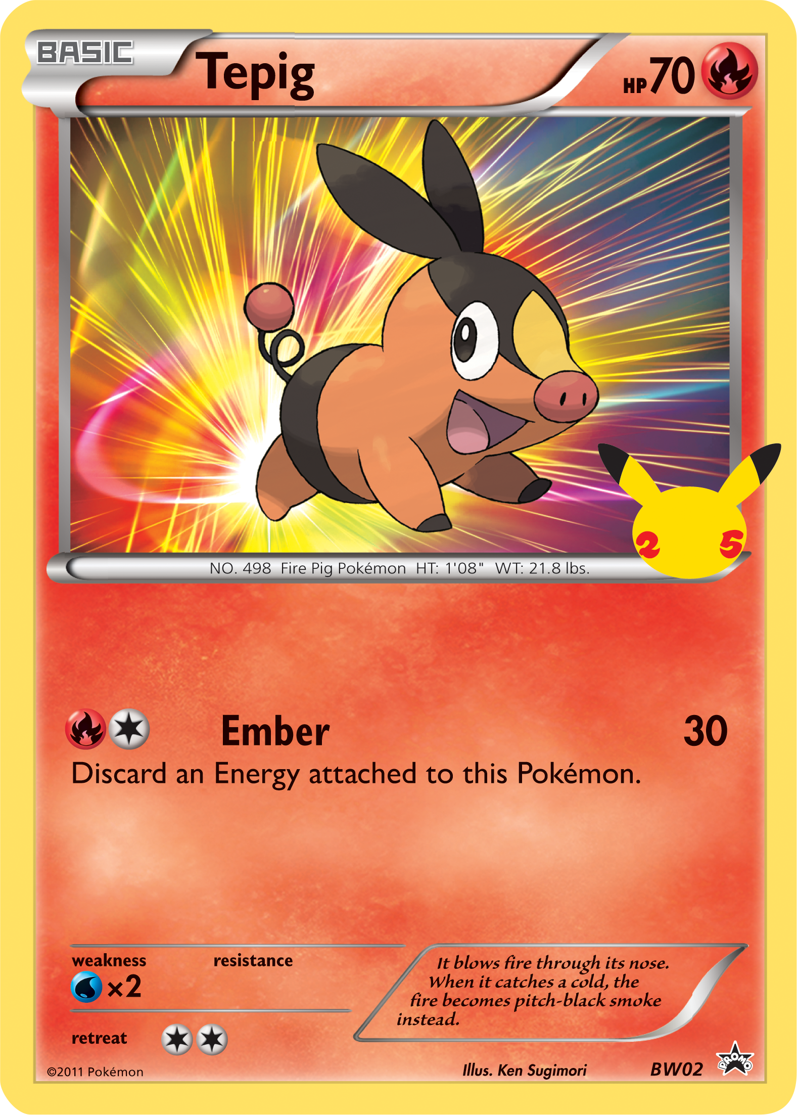 Tepig (BW02) (Jumbo Card) [First Partner Pack] | L.A. Mood Comics and Games