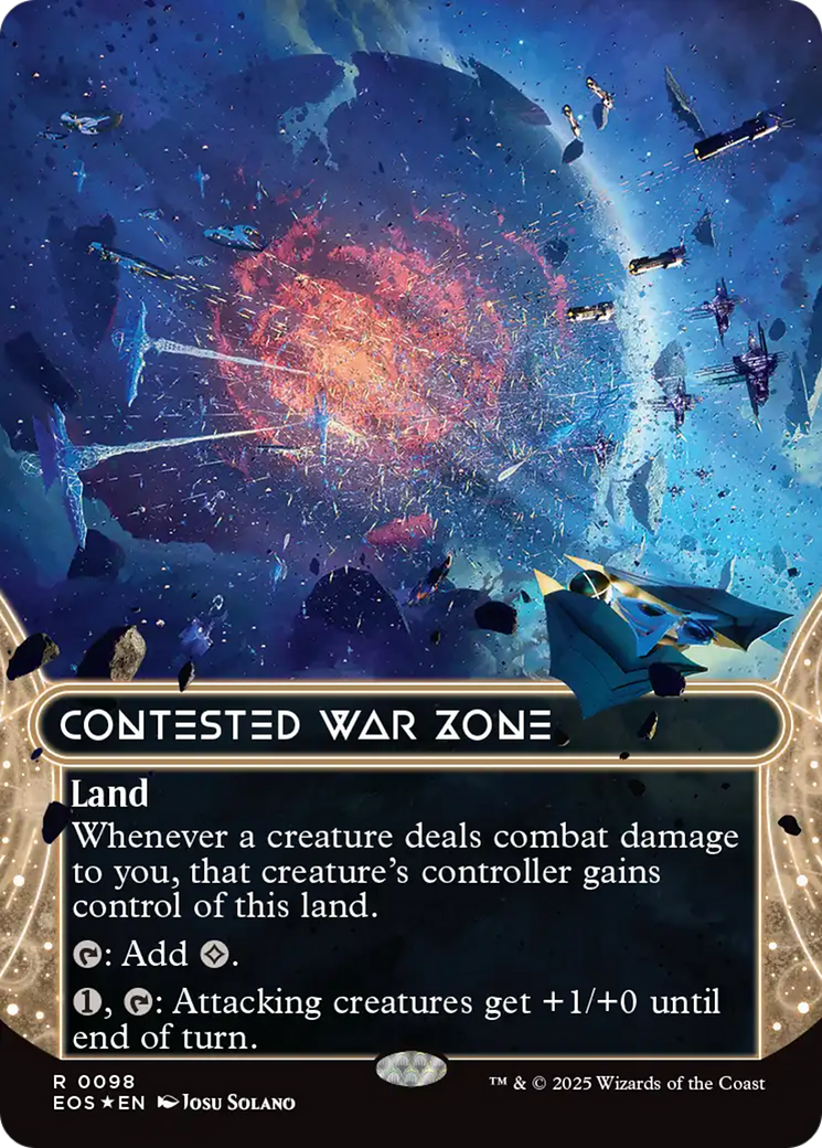 Contested War Zone (0098) (Borderless) (Galaxy Foil) [Edge of Eternities: Stellar Sights] | L.A. Mood Comics and Games
