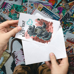 "I Choose Kai-ju" - Monster Valentines Couples Love Card | L.A. Mood Comics and Games