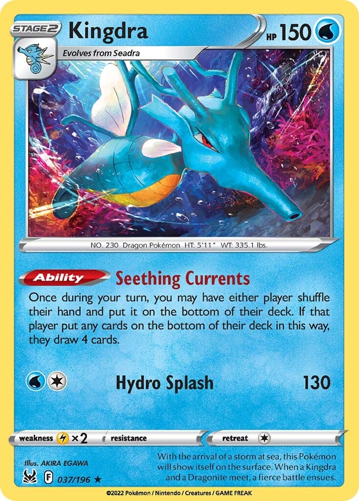 Kingdra (037/196) (Theme Deck Exclusive) [Sword & Shield: Lost Origin] | L.A. Mood Comics and Games