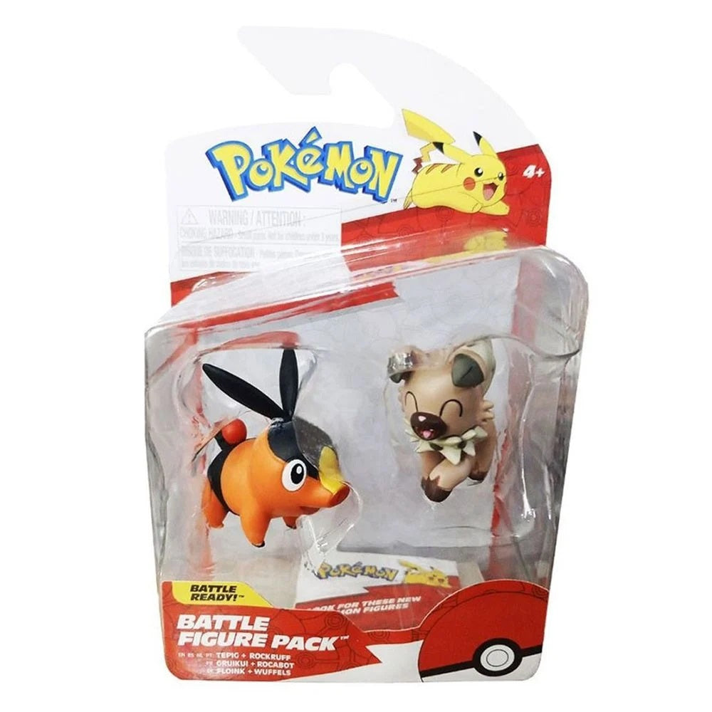 Pokemon Battle Figure - Tepig & Rockruff | L.A. Mood Comics and Games