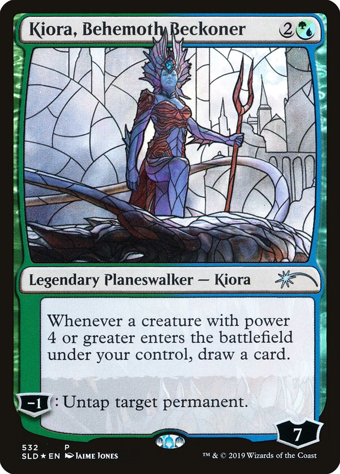 Kiora, Behemoth Beckoner (Stained Glass) [Secret Lair Drop Promos] | L.A. Mood Comics and Games