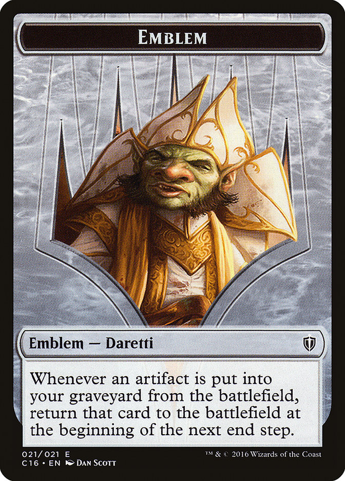 Daretti, Scrap Savant Emblem // Thopter Double-Sided Token [Commander 2016 Tokens] | L.A. Mood Comics and Games