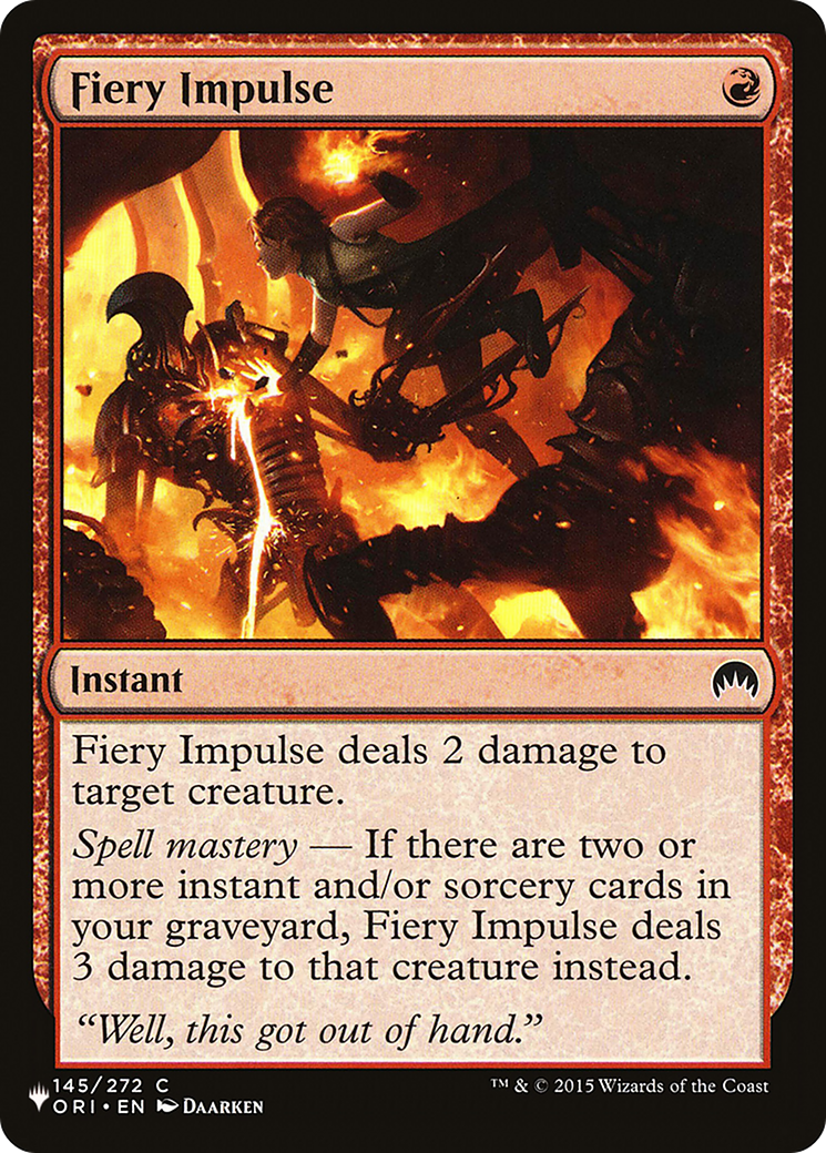 Fiery Impulse [The List] | L.A. Mood Comics and Games