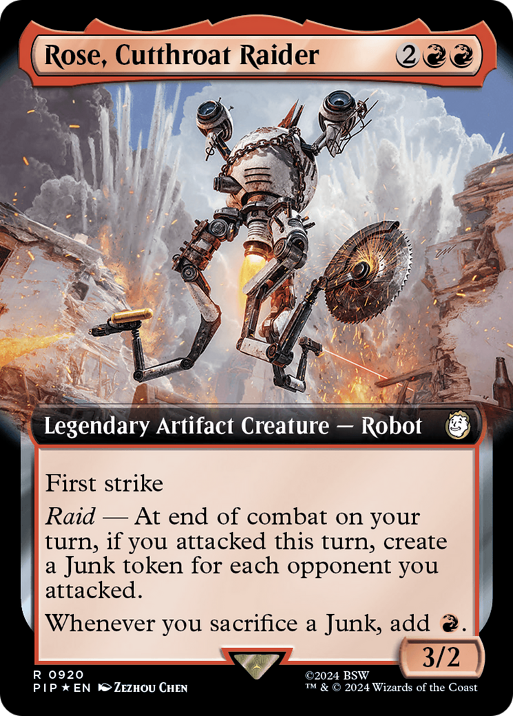 Rose, Cutthroat Raider (Extended Art) (Surge Foil) [Fallout] | L.A. Mood Comics and Games