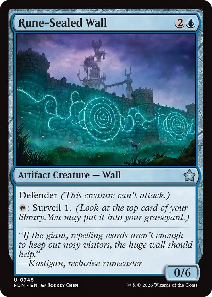 Rune-Sealed Wall (0745) [Foundations] | L.A. Mood Comics and Games