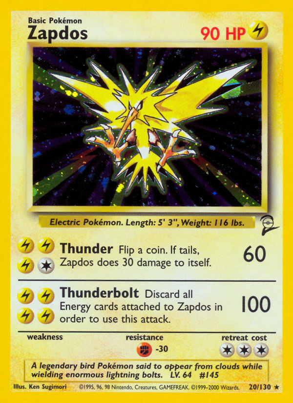 Zapdos (20/130) [Base Set 2] | L.A. Mood Comics and Games