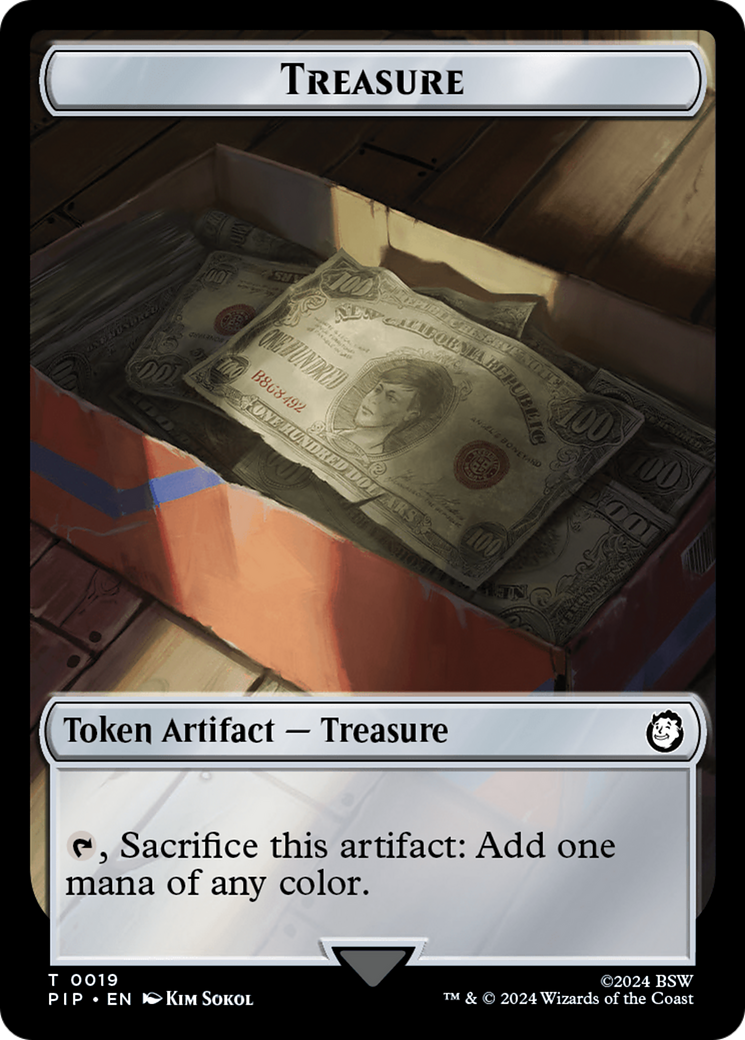 Treasure (0019) // Zombie Mutant Double-Sided Token [Fallout Tokens] | L.A. Mood Comics and Games