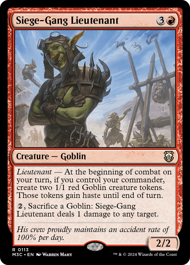 Siege-Gang Lieutenant [Modern Horizons 3 Commander] | L.A. Mood Comics and Games