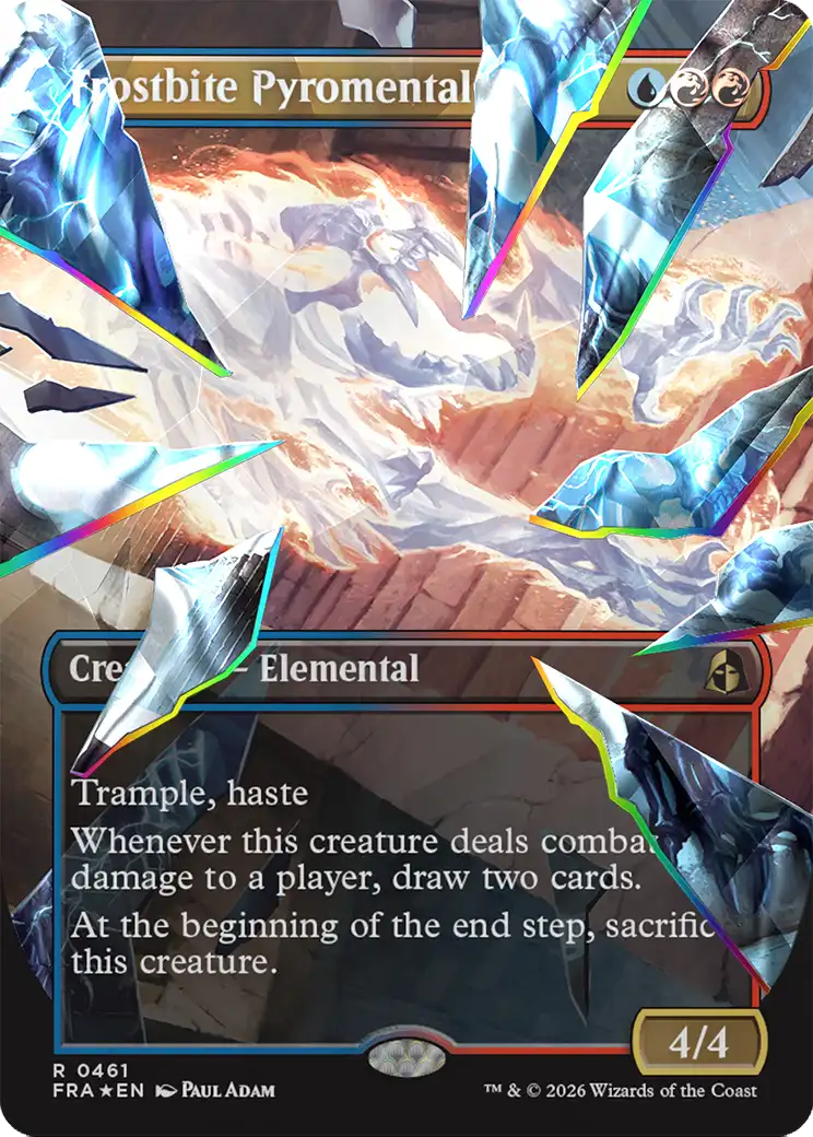 Frostbite Pyromental (Borderless) (Facet Foil) [Reality Fracture] | L.A. Mood Comics and Games