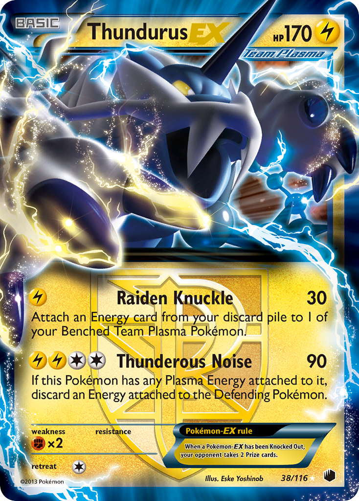 Thundurus EX (38/116) [Black & White: Plasma Freeze] | L.A. Mood Comics and Games