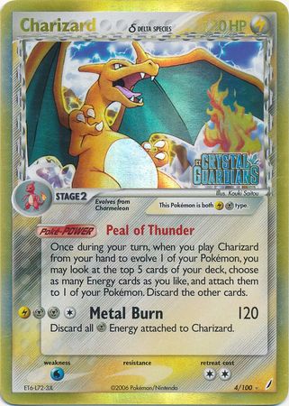 Charizard (4/100) (Delta Species) (Stamped) [EX: Crystal Guardians] | L.A. Mood Comics and Games