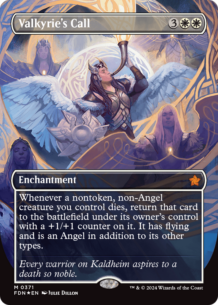 Valkyrie's Call (Borderless) (Mana Foil) [Foundations] | L.A. Mood Comics and Games