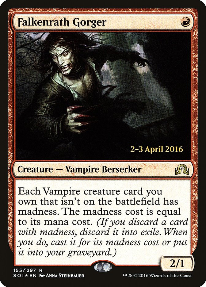 Falkenrath Gorger [Shadows over Innistrad Prerelease Promos] | L.A. Mood Comics and Games