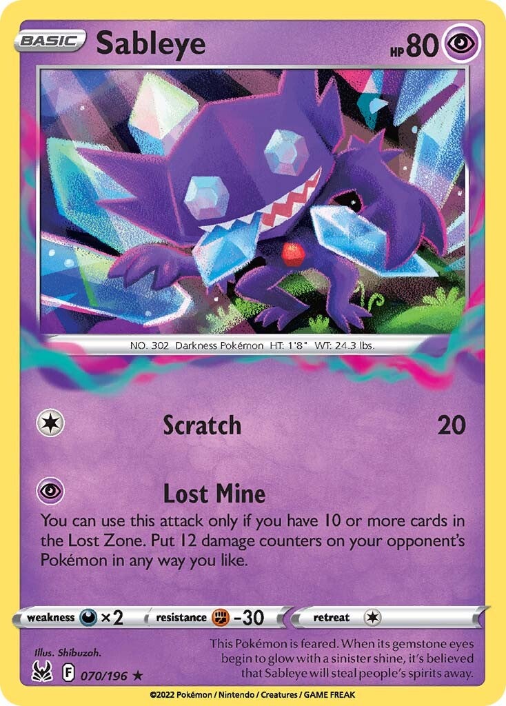 Sableye (070/196) [Sword & Shield: Lost Origin] | L.A. Mood Comics and Games