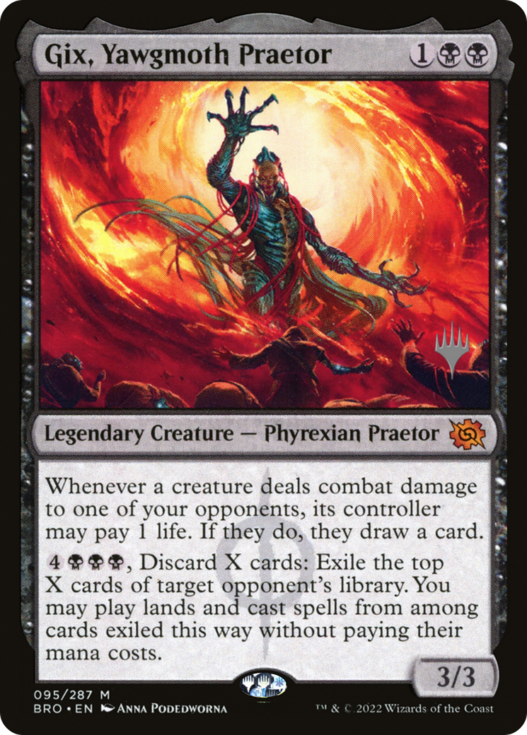 Gix, Yawgmoth Praetor (Promo Pack) [The Brothers' War Promos] | L.A. Mood Comics and Games