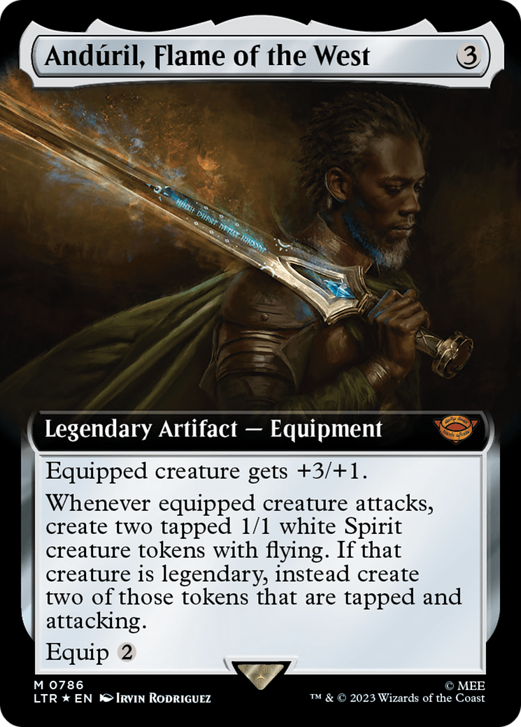 Anduril, Flame of the West (Extended Art) (Surge Foil) [The Lord of the Rings: Tales of Middle-Earth] | L.A. Mood Comics and Games