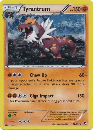 Tyrantrum (62/111) (Cosmos Holo) [XY: Furious Fists] | L.A. Mood Comics and Games