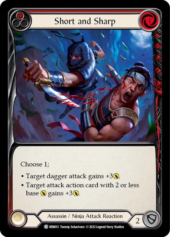 Short and Sharp (Red) [BEN013] (Outsiders Benji Blitz Deck) | L.A. Mood Comics and Games