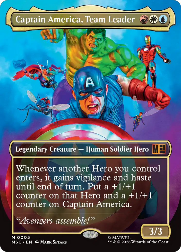 Captain America, Team Leader (Borderless) [Marvel Super Heroes Commander] | L.A. Mood Comics and Games