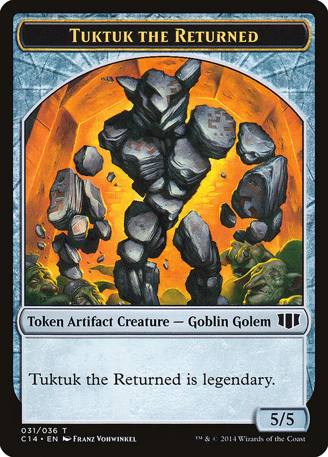 Daretti, Scrap Savant Emblem // Tuktuk the Returned Double-Sided Token [Commander 2014 Tokens] | L.A. Mood Comics and Games