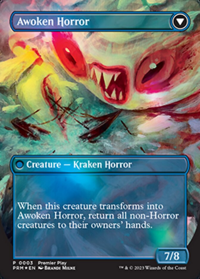 Thing in the Ice // Awoken Horror (Borderless Alternate Art) [Regional Championship Qualifiers 2023] | L.A. Mood Comics and Games