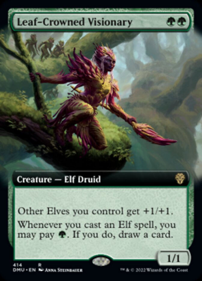 Leaf-Crowned Visionary (Extended Art) [Dominaria United] | L.A. Mood Comics and Games