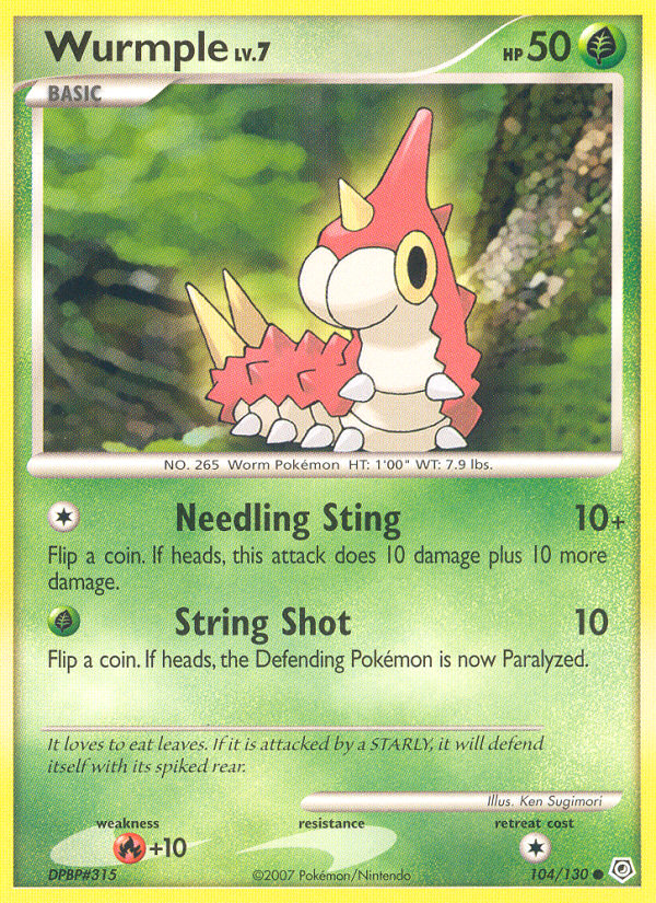 Wurmple (104/130) [Diamond & Pearl: Base Set] | L.A. Mood Comics and Games