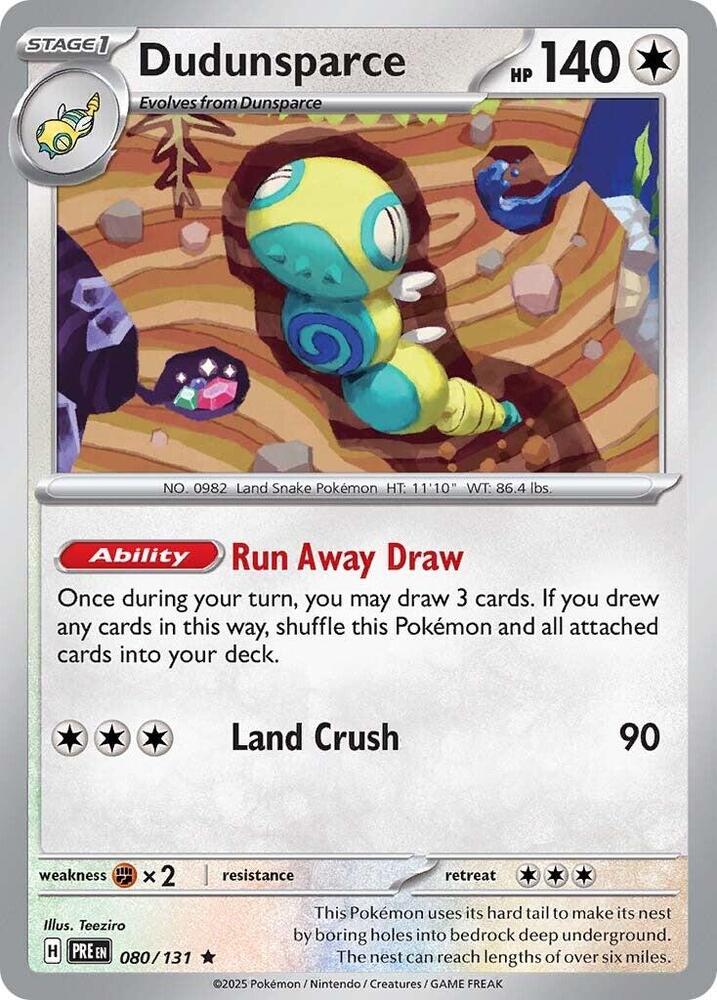 Dudunsparce (080/131) [Scarlet & Violet: Prismatic Evolutions] | L.A. Mood Comics and Games