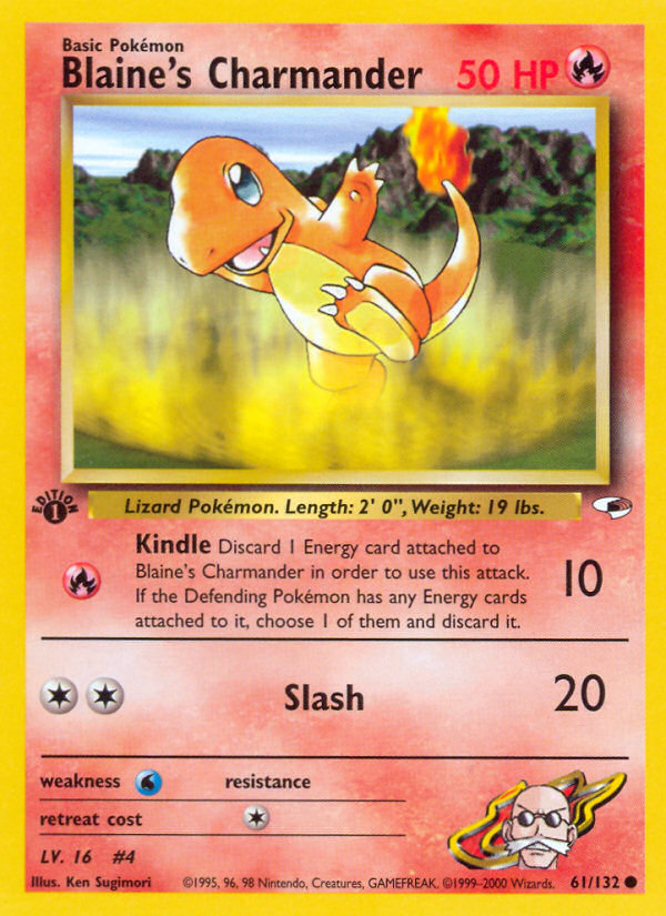 Blaine's Charmander (61/132) [Gym Heroes 1st Edition] | L.A. Mood Comics and Games