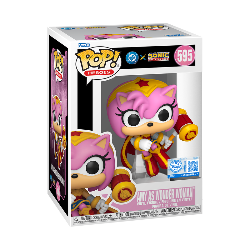 Pop! Heroes: DC x Sonic The Hedgehog - Amy as Wonder Woman | L.A. Mood Comics and Games