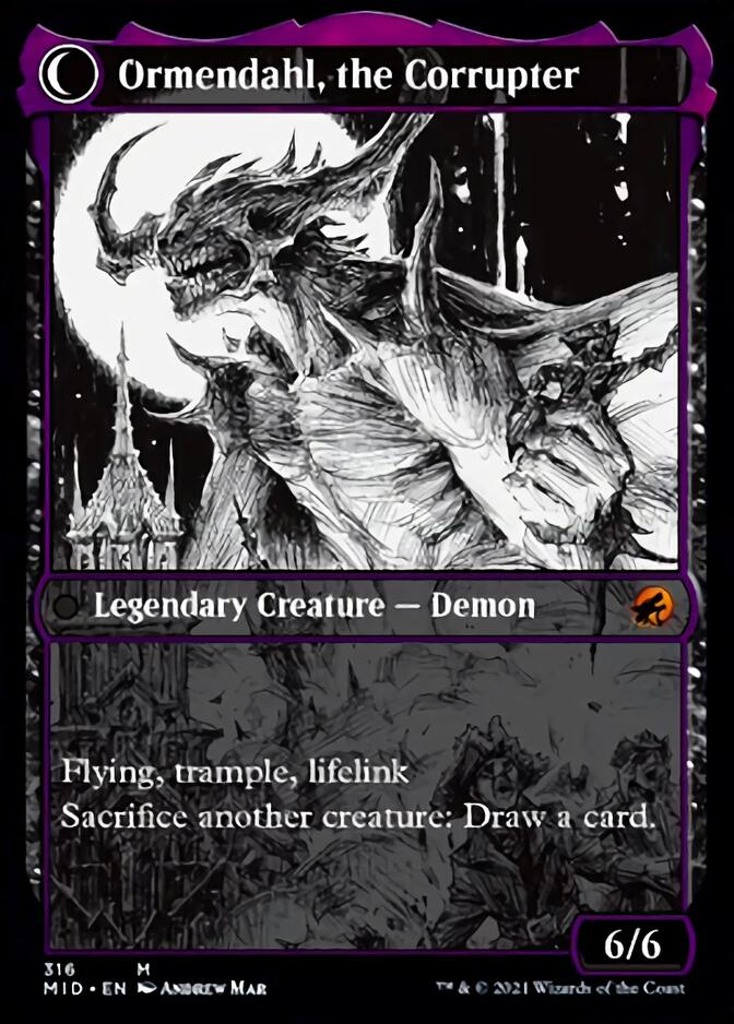 Jerren, Corrupted Bishop // Ormendahl, the Corrupted (Showcase Eternal Night) [Innistrad: Midnight Hunt] | L.A. Mood Comics and Games