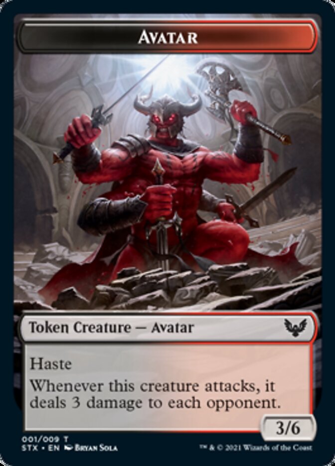 Fractal // Avatar Double-Sided Token [Strixhaven: School of Mages Tokens] | L.A. Mood Comics and Games