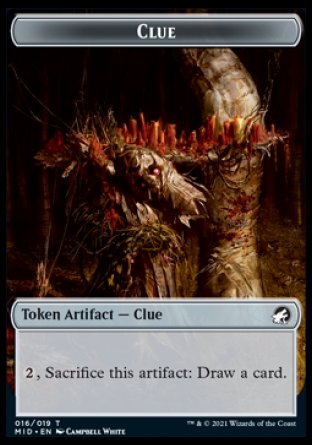 Clue // Treefolk Double-Sided Token [Innistrad: Midnight Hunt Tokens] | L.A. Mood Comics and Games