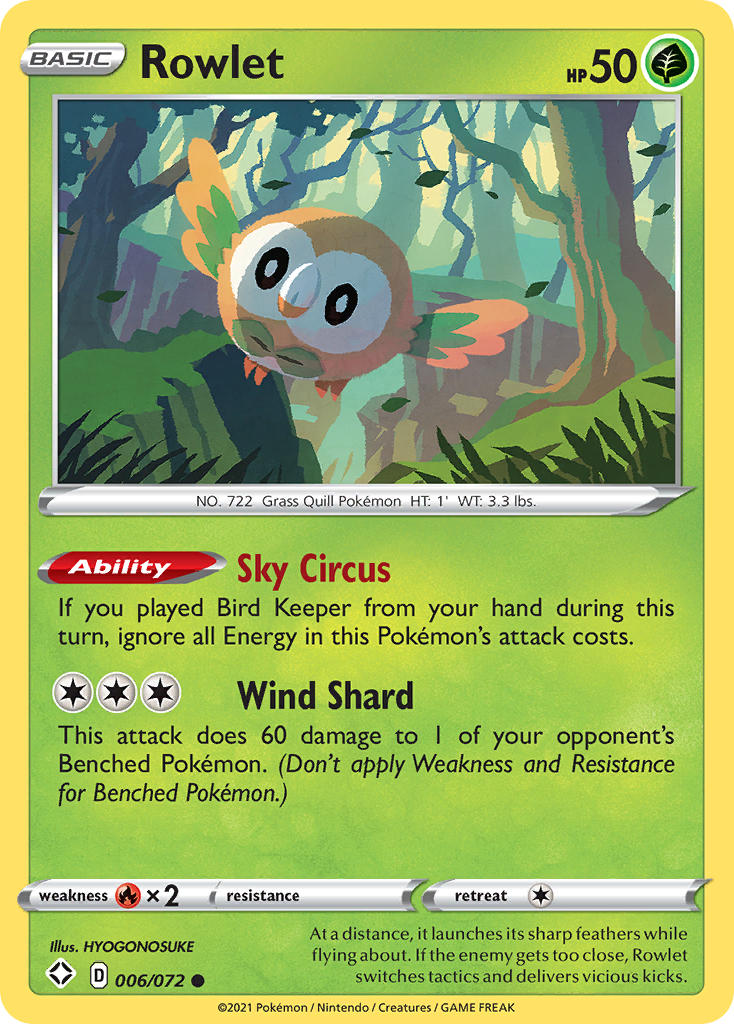 Rowlet (006/072) [Sword & Shield: Shining Fates] | L.A. Mood Comics and Games