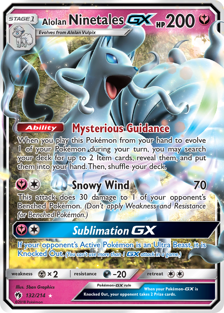 Alolan Ninetales GX (132/214) [Sun & Moon: Lost Thunder] | L.A. Mood Comics and Games