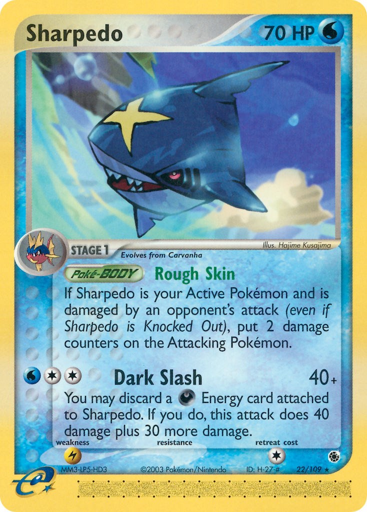 Sharpedo (22/109) [EX: Ruby & Sapphire] | L.A. Mood Comics and Games