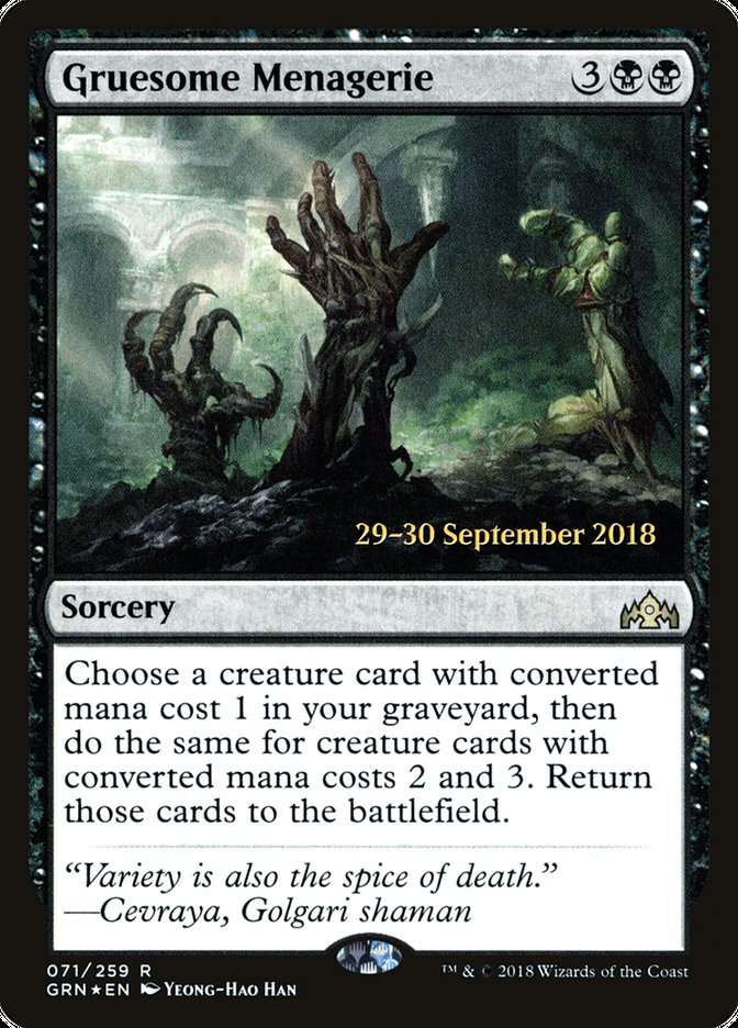 Gruesome Menagerie [Guilds of Ravnica Prerelease Promos] | L.A. Mood Comics and Games