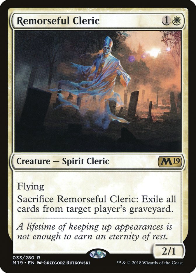 Remorseful Cleric [Core Set 2019] | L.A. Mood Comics and Games