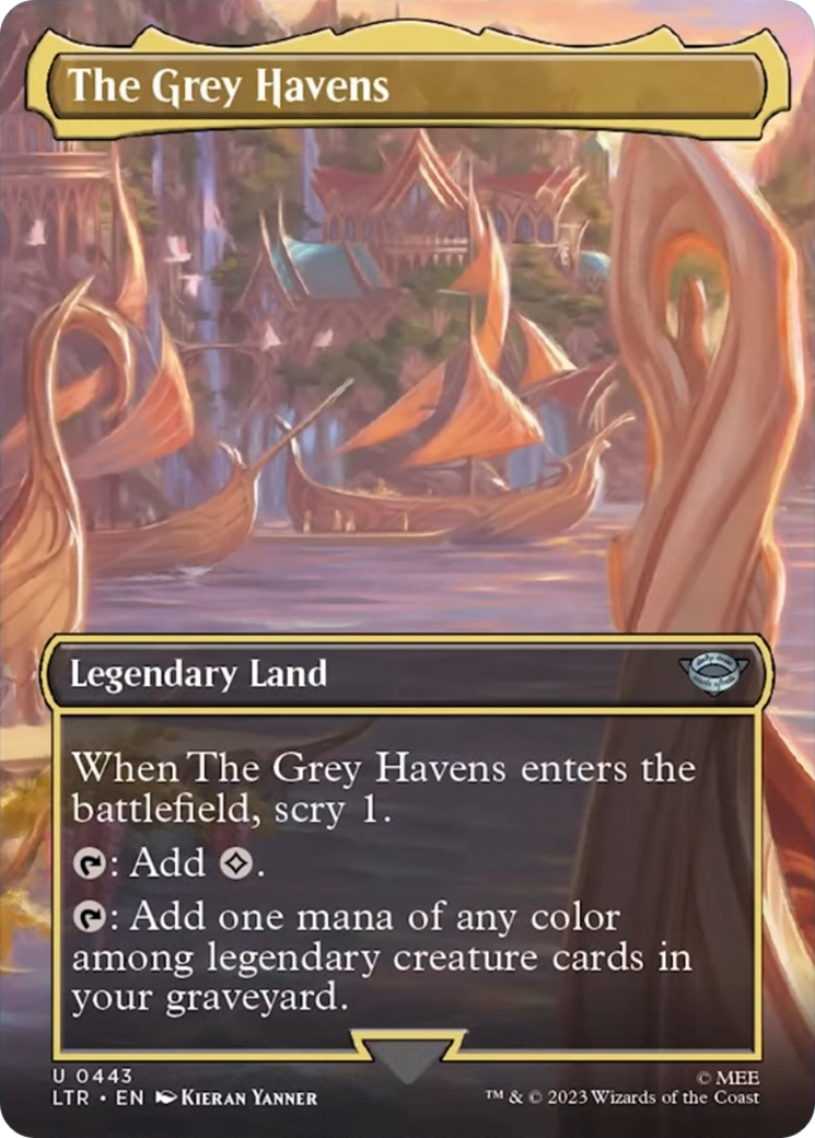 The Grey Havens (Borderless Alternate Art) [The Lord of the Rings: Tales of Middle-Earth] | L.A. Mood Comics and Games