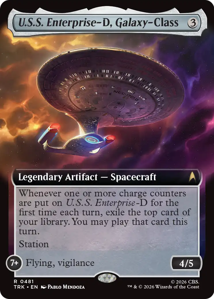 U.S.S. Enterprise-D, Galaxy-Class (Extended Art) [Star Trek] | L.A. Mood Comics and Games
