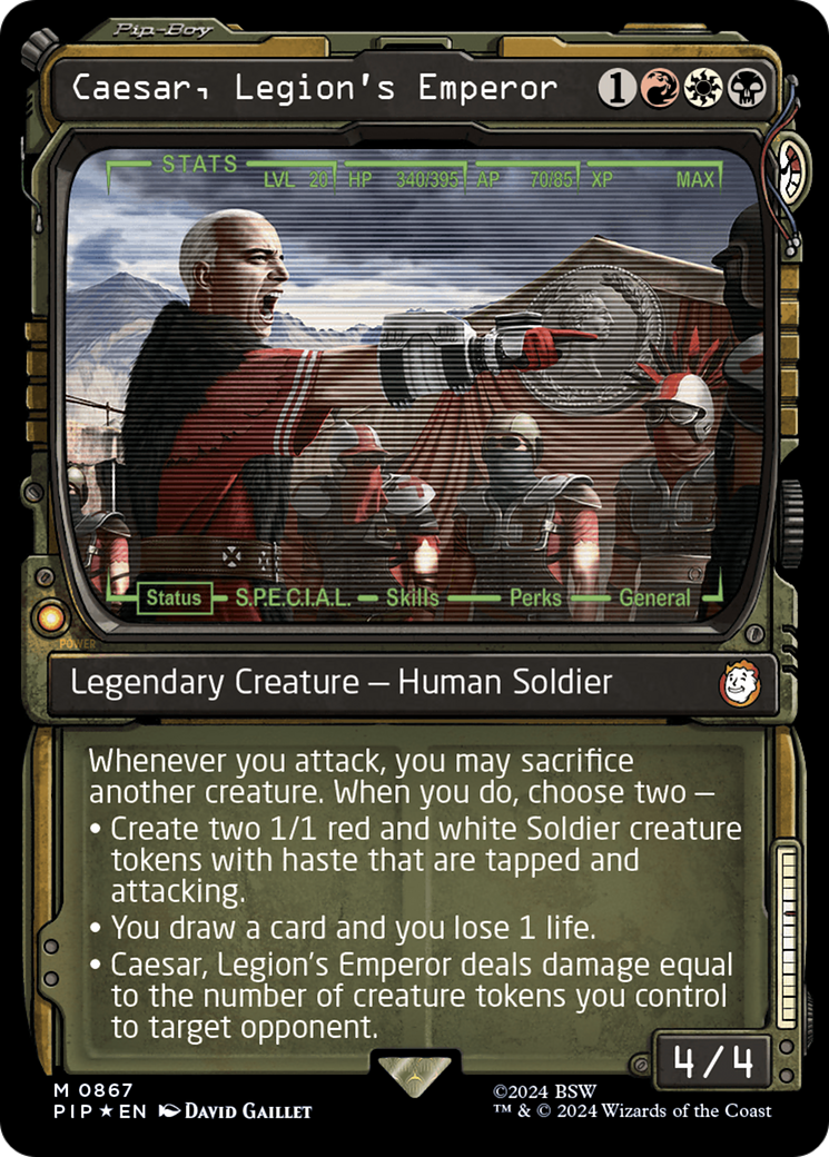 Caesar, Legion's Emperor (Showcase) (Surge Foil) [Fallout] | L.A. Mood Comics and Games