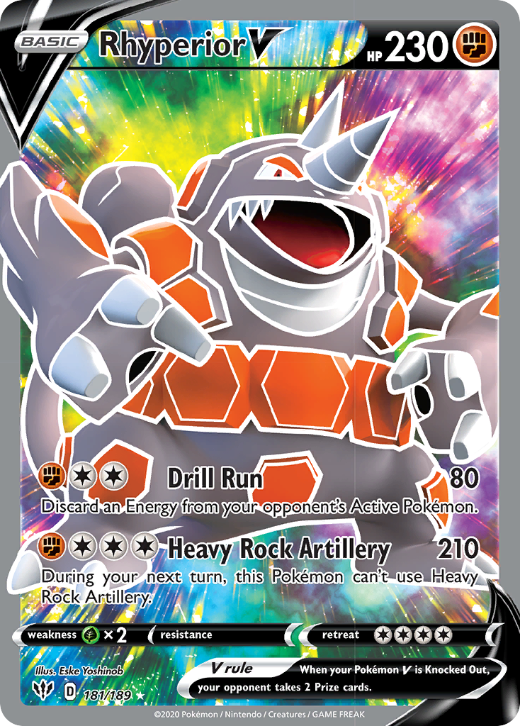 Rhyperior V (181/189) [Sword & Shield: Darkness Ablaze] | L.A. Mood Comics and Games
