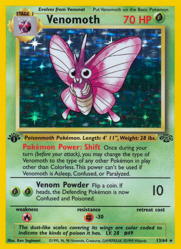 Venomoth (13/64) [Jungle 1st Edition] | L.A. Mood Comics and Games