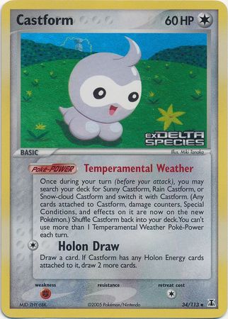 Castform (34/113) (Stamped) [EX: Delta Species] | L.A. Mood Comics and Games