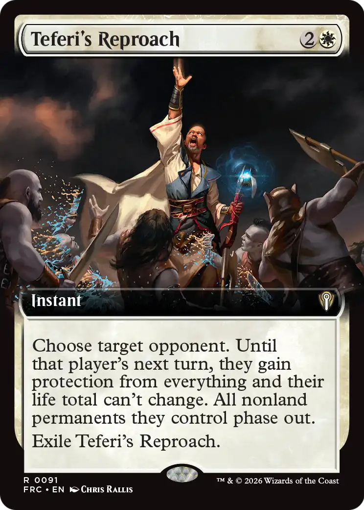 Teferi's Reproach (Extended Art) [Reality Fracture Commander] | L.A. Mood Comics and Games